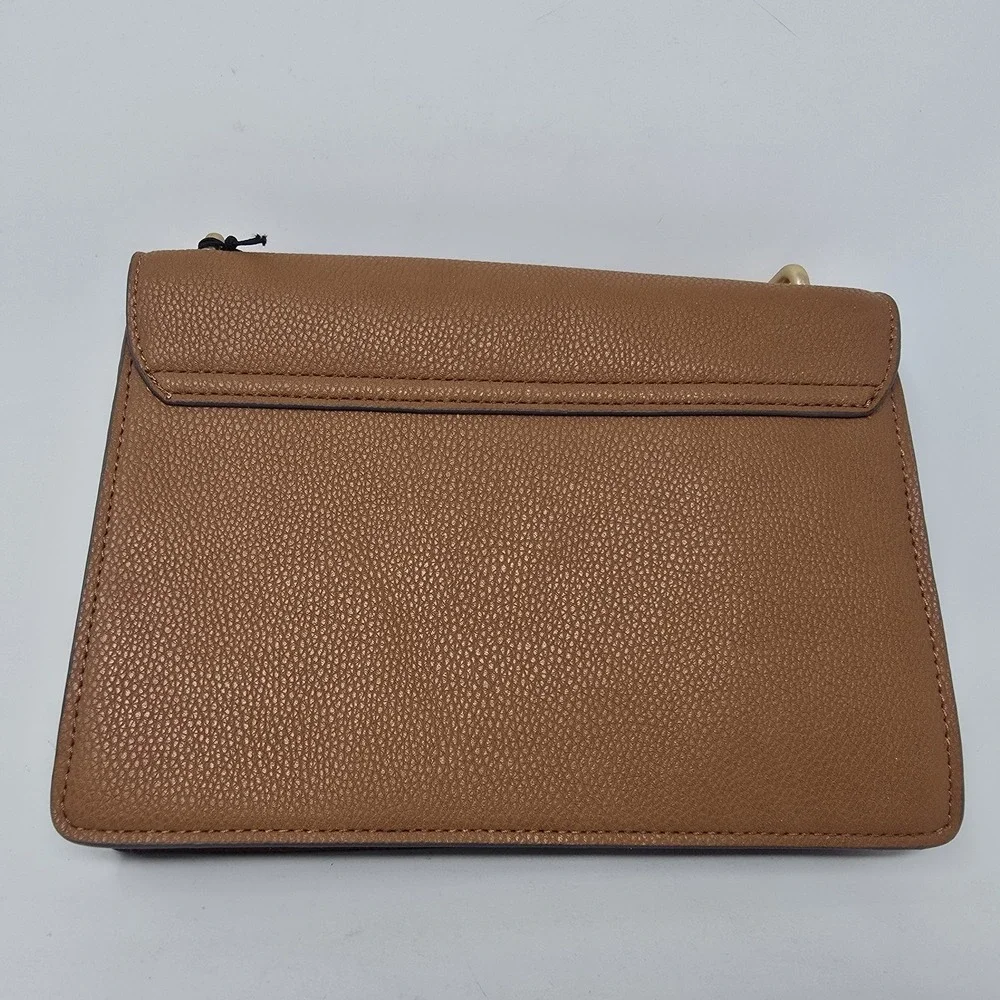 Foley & Corinna Cognac Faux Leather‎ Signature Logo Slumber Nights Crossbody Bag